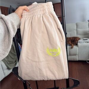 Nike Youth Large Joggers | Lime Green Logo | Elastic Waist | 22” Inseam